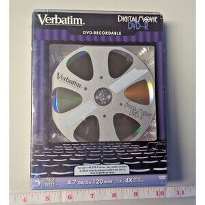 Verbatim Digital Movie DVD-R 3-Pack 4x Write Speed 120min/4.7gb Per Disc
